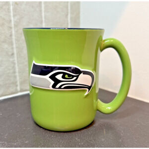 SEATTLE SEAHAWKS Mug Licensed NFL 2017 Raised Logo Green 15oz Football